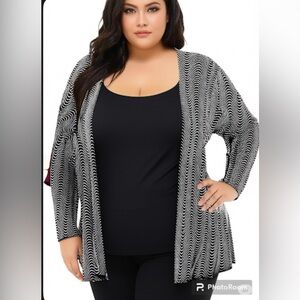 Onyx Nite Plus Size 3X Sparkle Open Front Cardigan Holiday Party Wedding…